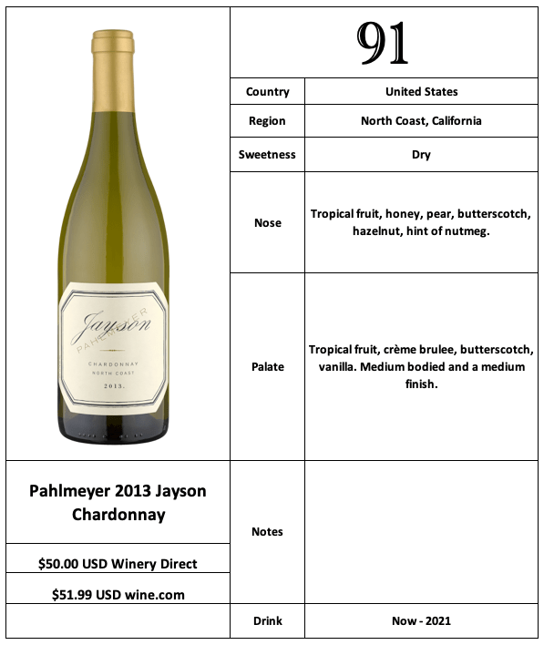 Pahlmeyer 2013 Jayson Chardonnay