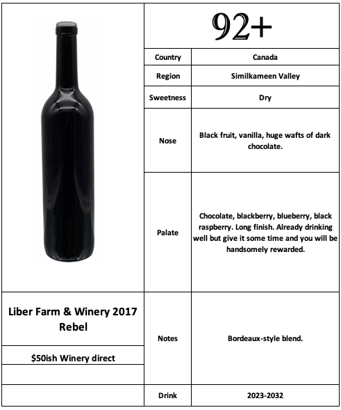 Liber Farm &amp; Winery 2017 Rebel