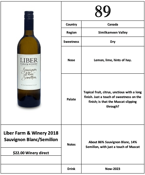 Liber Farm &amp; Winery 2018 Sauvignon Blanc Semillon