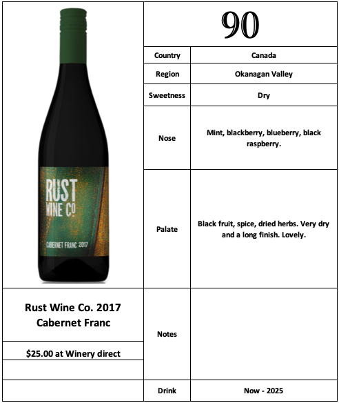 Rust Wine Co 2017 Cabernet Franc