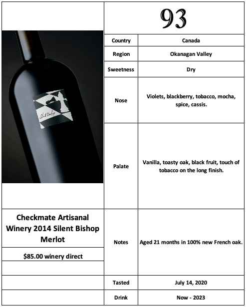Checkmate 2014 Silent Bishop Merlot