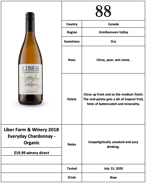 Liber Farm &amp; Winery 2018 Everyday Chardonnay