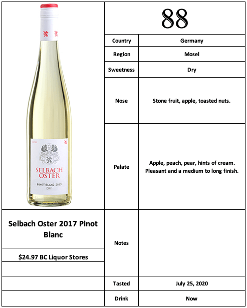 Selbach Oster 2017 Pinot Blanc